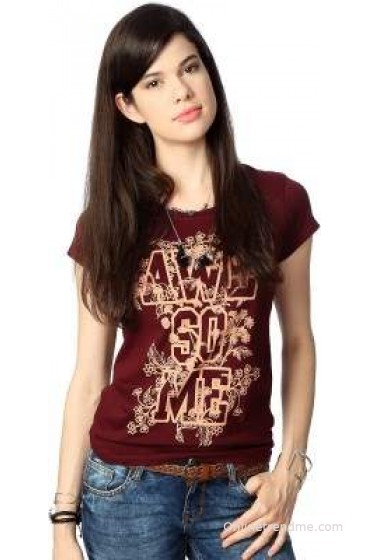 People Casual Short Sleeve Printed Women's Top